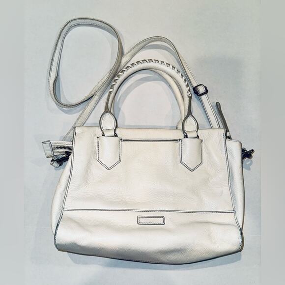 Fossil Leather Crossbody / Trinity / Cream/Ivory/White / vintage / Authentic - Picture 1 of 12